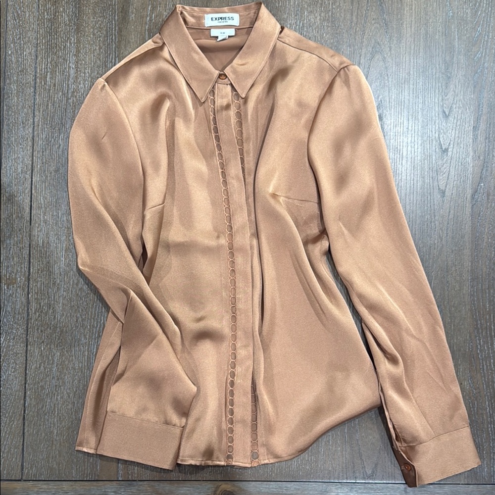 Express Satin Blouse in Copper